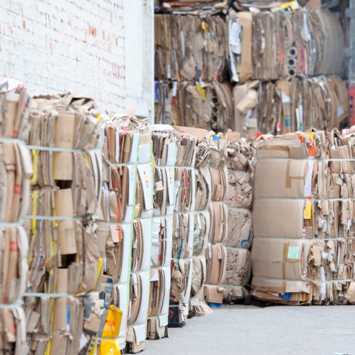 Commercial cardboard recycling