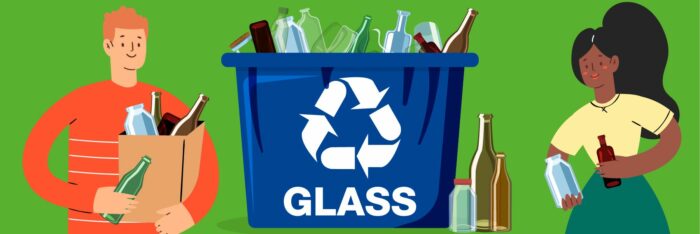 BANNER FOR GLASS RECYCLING